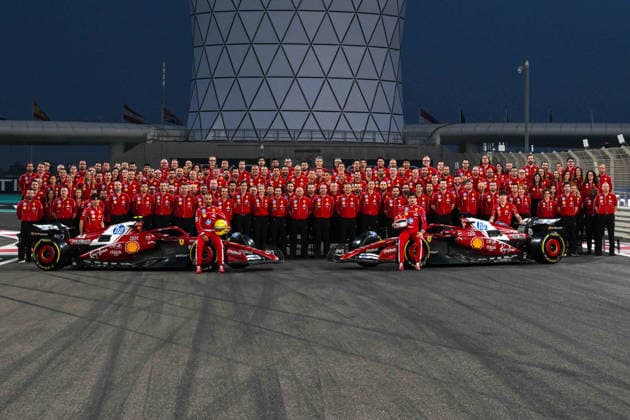 F1 Grand Prix of Abu Dhabi - Previews Scuderia Ferrari HP F1 Team holds an end-of-season official photo during Media Day on Yas Island, Abu Dhabi, on December 4, 2025. Abu Dhabi United Arab Emirates  Copyright: xAhmadxAlShehabx originalFilename:alshehab-formula1251204_np0S5.jpg