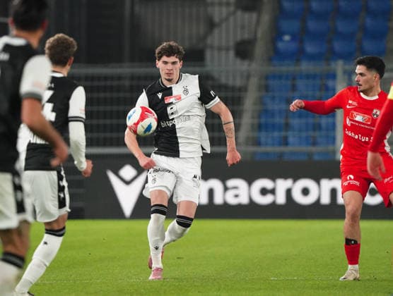 04 12 2025 Basel Switzerland Soccer Men Season 2025 2026 Cup FC Basel FC Grand Saconnex Picture Moritz Broschinski FC Basel Action Single Image
