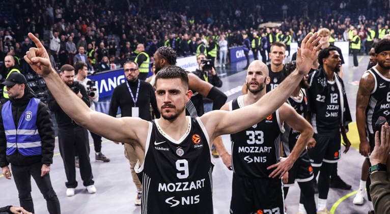 04.12.2025 Belgrade KK Partizan-FC Bayern München Basketball Euroleague men s basketball Vanja Marinkovic,Nick Calathes Partizan :D.Sandic