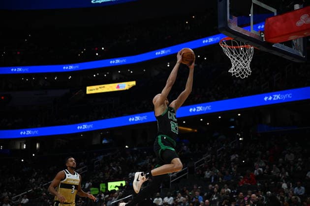 Boston Celtics vs Washington Wizards - NBA, Basketball Herren, USA WASHINGTON DC, UNITED STATES - DECEMBER 4 : Jordan Walsh (27) of Boston Celtics in action during the NBA basketball game between Boston Celtics and Washington Wizards at the Capital One Arena on December 4, 2025 in Washington DC, United States. w Celal Gunes Anadolu Washington DC United States. Editorial use only. Please get in touch for any other usage.  Copyright: x2025xAnadoluxCelalxGunesx