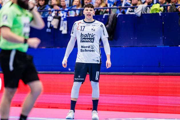 Marko Grgic SG Flensburg Handewitt, 17 GER, TBV Lemgo Lippe vs SG Flensburg Handewitt, Handball, 1 Bundesliga, 15 Matchday, Season 2025 2026, 04 12 2025 GER, TBV Lemgo Lippe vs SG Flensburg Handewitt, Handball, 1 Bundesliga, 15 Matchday, Season 2025 2026, 04 12 2025 Lemgo Copyright: xEibner-Pressefoto JanxRollingerx EP_JSK