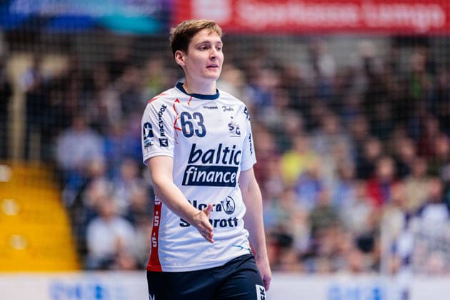 Domen Novak SG Flensburg Handewitt, 63 GER, TBV Lemgo Lippe vs SG Flensburg Handewitt, Handball, 1 Bundesliga, 15 Matchday, Season 2025 2026, 04 12 2025 GER, TBV Lemgo Lippe vs SG Flensburg Handewitt, Handball, 1 Bundesliga, 15 Matchday, Season 2025 2026, 04 12 2025 Lemgo Copyright: xEibner-Pressefoto JanxRollingerx EP_JSK