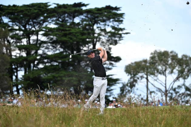 GOLF AUSTRALIAN OPEN, Northern Ireland s Rory McIlroy plays a shot on the 14th hole in round two of the Australian Open Golf tournament at the Royal Melbourne Golf Club in Melbourne, Friday, December 5, 2025. ( NO ARCHIVING, EDITORIAL USE ONLY MELBOURNE VICTORIA AUSTRALIA  Copyright: xJAMESxROSSx 20251205160523962589