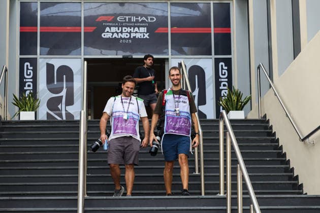 F1 - ABU DHABI GRAND PRIX 2025 Photographer Eric Alonso and Xavi Bonilla during the 2025 Formula 1 Abu Dhabi Grand Prix, 24th round of the 2025 FIA Formula One World Championship, WM, Weltmeisterschaft from December 05 to 07, 2025 on the Yas Marina Circuit, in Abu Dhabi, United Arab Emirates - Photo Antonin Vincent DPPI Abu DhabiUnited Arab Emirates  Copyright: xANTONINxVINCENTx