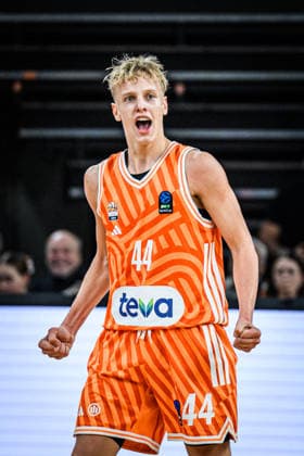 Teo Milicic ratiopharm ulm gestures during the Basketball Eurocup match between ratiopharm ulm and Dolomiti Energia Trento at ratiopharm Arena on December 4, 2025 in Neu Ulm, Germany Photo by Harry Langer DeFodi Images