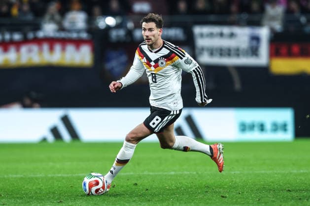 Fussball, UEFA European Qualifiers WM Qualifikation Europa Gruppe A - 10. Spieltag Deutschland - Slowakei 17.11.2025, Red Bull Arena Leon Goretzka (Deutschland, 8) Leipzig Red Bull Arena Sachsen Deutschland *** Sport, Football, UEFA European Qualifiers World Cup Qualifiers Europe Group A 10 Matchday Germany Slovakia 17 11 2025, Red Bull Arena Leon Goretzka Germany, 8 Leipzig Red Bull Arena Saxony Germany