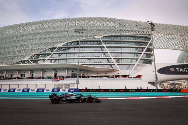 F1 - ABU DHABI GRAND PRIX 2025 63 RUSSELL George (gbr), Mercedes AMG F1 Team W16, action during the 2025 Formula 1 Abu Dhabi Grand Prix, 24th round of the 2025 FIA Formula One World Championship, WM, Weltmeisterschaft from December 05 to 07, 2025 on the Yas Marina Circuit, in Abu Dhabi, United Arab Emirates - Abu DhabiUnited Arab Emirates  Copyright: xANTONINxVINCENTx