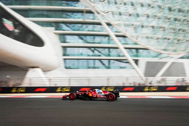 Formula 1 Etihad Airways Abu Dhabi Grand Prix 2025 Loïs Gelbart Carrasco OVERTAKE MAXPPP - Abu Dhabi 05 12 2025 16 LECLERC Charles (mon), Scuderia Ferrari HP, action at the Formula 1 Etihad Airways Abu Dhabi Grand Prix 2025, the 24th round of the 2025 FIA Formula 1 World Championship, WM, Weltmeisterschaft at Yas Marina Circuit in Abu Dhabi, United Arab Emirates, from 4 to 7 December 2025 Abu Dhabi Yas Marina Circuit United Arab Emirates  Copyright: xOVERTAKE MAXPPPxLoïsxGelbartxCarrascox OVT202512054902 OVT202512054902