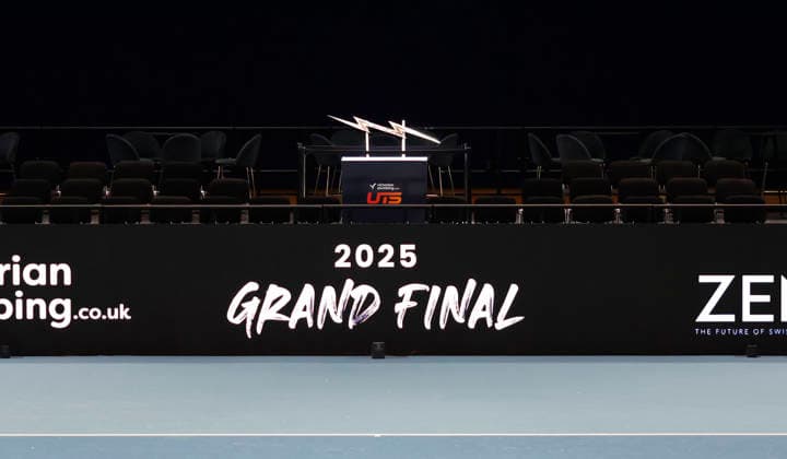 5th December 2025; Copper Box Arena, London, England; Victorian Plumbing UTS London Grand Final Tennis, Day One; The winner truphy displays in the VIP area  HongboxChen