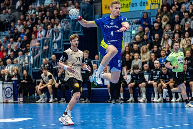 Daikin Handball Bundesliga, VfL Gummersbach Bergischer Handballclub 06 05 12 2025 Johannes Wasielewski, Bergischer Handball Club 06 77 , Ellidi Vidarsson VfL Gummersbach, 4 , Daikin Handball Bundesliga, VfL Gummersbach Bergischer Handballclub 06 05 12 2025 Copyright: xBEAUTIFULxSPORTS Erlhofx