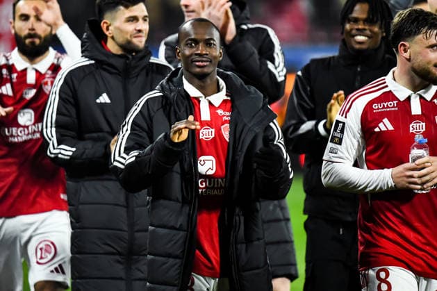 FOOTBALL : Stade Brestois 29 vs AS Monaco - Ligue 1 - JournÃ e 15 - 05 12 2025 Kamory Doumbia (Stade Brestois) BrestFrance  Copyright: xBaptistexAutissierx