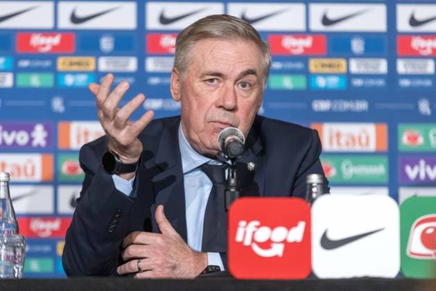 Football, Brazil national team, Press conference with Carlo Ancelotti