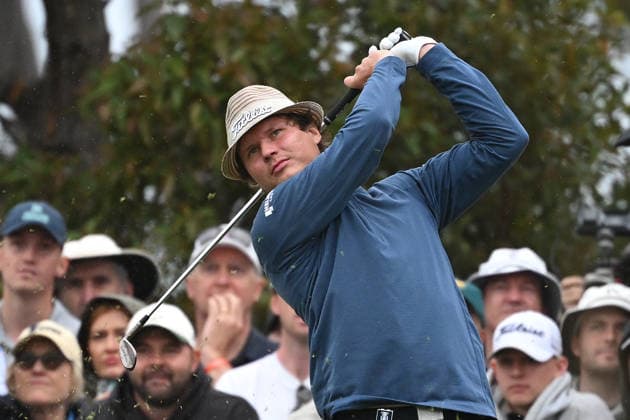 GOLF AUSTRALIAN OPEN, Tapio Pulkkanen of Finland looks on after teeing off on the 4th hole during round three of the Australian Open Golf tournament at the Royal Melbourne Golf Club in Melbourne, Saturday, December 6, 2025. ( NO ARCHIVING, EDITORIAL USE ONLY MELBOURNE VICTORIA AUSTRALIA  Copyright: xJAMESxROSSx 20251206144522034081