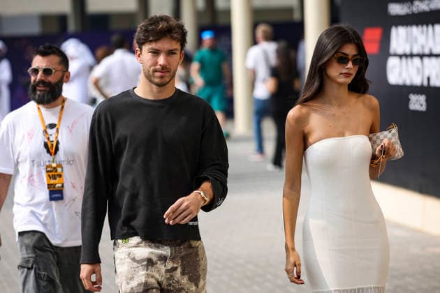 F1 - ABU DHABI GRAND PRIX 2025 GASLY Pierre (fra), Alpine F1 Team A525, portrait with his girlfriend Francisca Kika Cerqueira Gomes during the 2025 Formula 1 Abu Dhabi Grand Prix, 24th round of the 2025 FIA Formula One World Championship, WM, Weltmeisterschaft from December 05 to 07, 2025 on the Yas Marina Circuit, in Abu Dhabi, United Arab Emirates - Abu DhabiUnited Arab Emirates  Copyright: xXavixBonillax