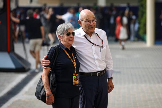 F1 - ABU DHABI GRAND PRIX 2025 SAUBER Peter (che), founder of Sauber Group, portrait with his wife Christiane Sauber during the 2025 Formula 1 Abu Dhabi Grand Prix, 24th round of the 2025 FIA Formula One World Championship, WM, Weltmeisterschaft from December 05 to 07, 2025 on the Yas Marina Circuit, in Abu Dhabi, United Arab Emirates - Abu DhabiUnited Arab Emirates  Copyright: xXavixBonillax