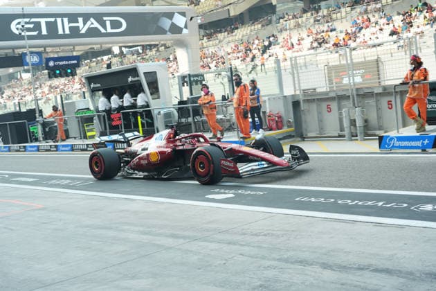 Formula 1 Etihad Airways Abu Dhabi Grand Prix 2025 06 12 2025, Yas Marina Circuit, Abu Dhabi, Formula 1 Etihad Airways Abu Dhabi Grand Prix 2025 , in the picture Charles Leclerc MCO , Scuderia Ferrari HP nordphotoxGmbHx xBratic nph00250