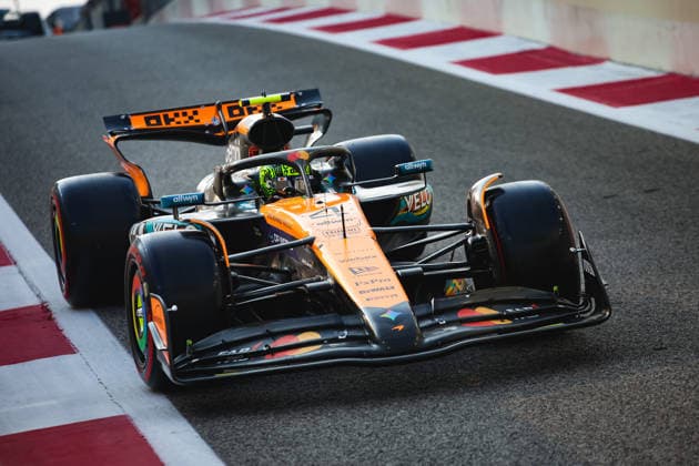 F1 - ABU DHABI GRAND PRIX 2025 04 NORRIS Lando (gbr), McLaren F1 Team MCL39, action during the 2025 Formula 1 Abu Dhabi Grand Prix, 24th round of the 2025 FIA Formula One World Championship, WM, Weltmeisterschaft from December 05 to 07, 2025 on the Yas Marina Circuit, in Abu Dhabi, United Arab Emirates - Abu DhabiUnited Arab Emirates  Copyright: xDPPIx