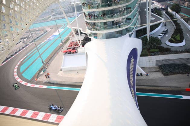 Carlos Sainz Atlassian Williams Racing, 55 , Gabriel Bortoleto Stake F1 Team Kick Sauber, 05 , Free Practice 3, Free Practice 3, FP3, ARE, Formula 1 World Championship, Abu Dhabi Grand Prix, Yas Marina Circuit, Saturday, 06 12 2025 ARE, Formula 1 World Championship, Abu Dhabi Grand Prix, United Arab Emirates, Yas Marina Circuit, 06 12 2025 Abu Dhabi Copyright: xEibner-Pressefoto AnnikaxGrafx EP_AGF