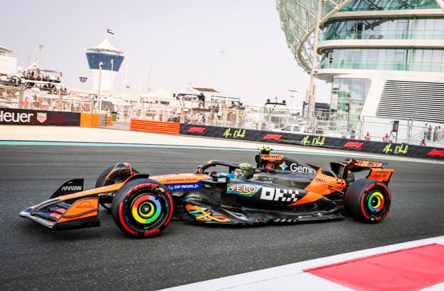 FORMULA ONE ABU DHABI GRAND PRIX 2025 Lando Norris 4 (GBR), McLaren MCL39 during the Formula One Etihad Airways Abu Dhabi Grand Prix 2025 Practice 3 session at the Yas Marina Circuit, Yas Island, United Arab Emirates on 6 December 2025 Credit: Phil Duncan Every Second Media Editorial use only. All images are copyright Every Second Media Limited. No images may be reproduced without prior permission. Copyright: xIMAGO EveryxSecondxMediax ESM-1693-0005 PhilxDuncanx xEveryxSecondxMediax