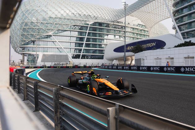 December 6, 2025, Abu Dhabi, Abu Dhabi, United Arab Emirates: 4 LANDO NORRIS (GBR, McLaren Racing F1 Team) during Free Practice FP3 on Saturday at the Formula 1 Etihad Airways Abu Dhabi Prix 2025 at the Yas Marina Circuit in Abu Dhabi, United Arab Emirates Abu Dhabi United Arab Emirates - ZUMAr193 20251206_zsp_r193_096 Copyright: xSaraxRuffonix