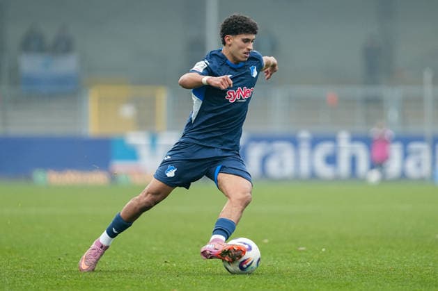 Soccer 3 Liga, Matchday 17, TSG Hoffenheim II Jahn Regensburg on 06 12 2025 in Sinsheim Dietmar Hopp Stadion , Germany, Season 2025 2026 DFB DFL REGULATIONS PROHIBIT ANY USE OF PHOTOGRAPHS as IMAGE SEQUENCES and or QUASI VIDEO In focus Ayoub Amaimouni Echghouyab 7, TSGII Sinsheim Dietmar Hopp Stadion Germany Copyright: xChristophxKinzingerx