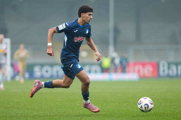 Soccer 3 Liga, Matchday 17, TSG Hoffenheim II Jahn Regensburg on 06 12 2025 in Sinsheim Dietmar Hopp Stadion , Germany, Season 2025 2026 DFB DFL REGULATIONS PROHIBIT ANY USE OF PHOTOGRAPHS as IMAGE SEQUENCES and or QUASI VIDEO In focus Ayoub Amaimouni Echghouyab 7, TSGII Sinsheim Dietmar Hopp Stadion Germany Copyright: xChristophxKinzingerx