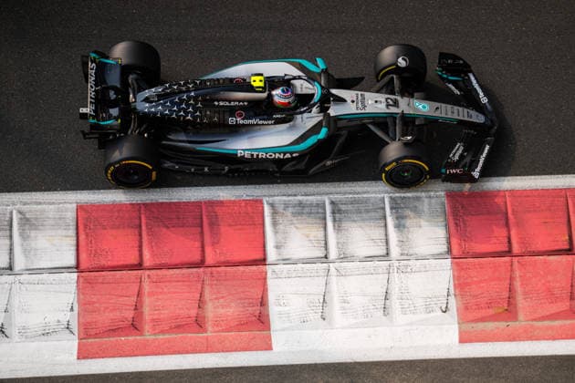 Abu Dhabi Grand Prix 2025 - Practice and Qualifying Andrea Kimi Antonelli (Ita) of Mercedes-AMG Petronas F1 Team 12 on Saturday during the Formula 1 Etihad Airways Abu Dhabi Grand Prix 2025 at the Yas Marina Circuit on December 6, 2025 Photo by Antoine Lapeyre ABACAPRESS.COM Abu Dhabi United Arab Emirates  Copyright: xApaydinxAlain ABACAx