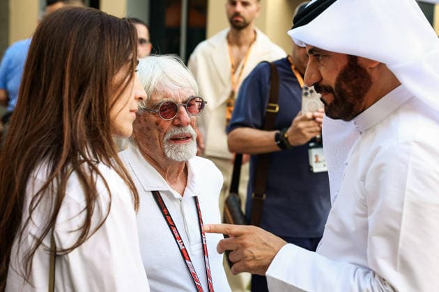 F1 - ABU DHABI GRAND PRIX 2025 BEN SULAYEM Mohammed (uae), President of the FIA, ECCLESTONE Bernie (gbr), former CEO of Formula One Group, and ECCLESTONE Fabianna, portrait during the 2025 Formula 1 Abu Dhabi Grand Prix, 24th round of the 2025 FIA Formula One World Championship, WM, Weltmeisterschaft from December 05 to 07, 2025 on the Yas Marina Circuit, in Abu Dhabi, United Arab Emirates - Abu DhabiUnited Arab Emirates  Copyright: xFLORENTxGOODENx