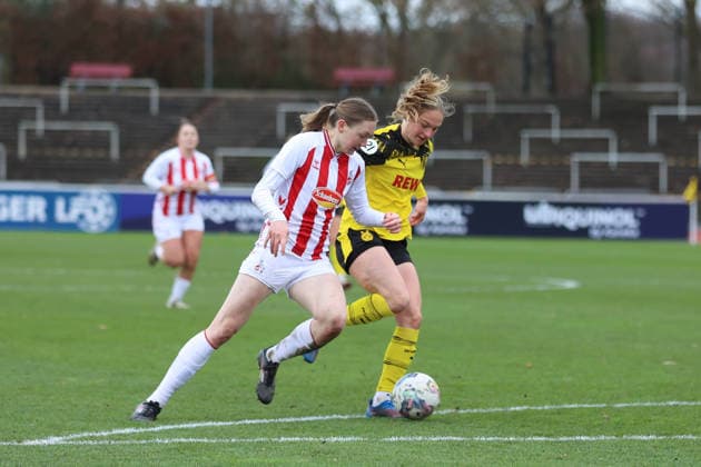 06 12 2025, Football, Women, RL West, Season 2025 2026, Borussia Dortmund vs 1 FC Koeln U21 at Stadion Rote Erde in Dortmund Germany Dortmund Stadion Rote Erde Nordrhein Westfalen Germany FZ