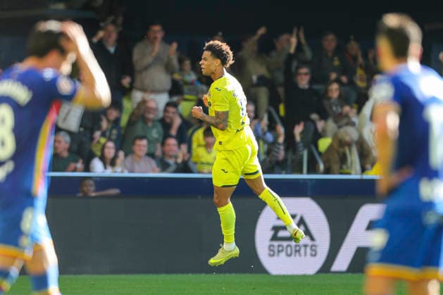 December 6, 2025, Villarreal, Castellon, SPAIN: Tajon Buchanan of Villarreal CF celebrates a goal during the Spanish league, LaLiga EA Sports, football match played between Villarreal CF and Getafe CF at La Ceramica stadium on December 6, 2025, in Villarreal, Spain. Villarreal SPAIN - ZUMAa181 20251206_zaa_a181_096 Copyright: xIvanxTerronx