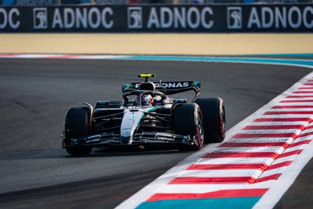 Formula 1 Abu Dhabi Grand Prix in Abu Dhabi, UAE - 06 Dec 2025 Mercedes-AMG PETRONAS F1 Team s Italian driver Andrea Kimi Antonelli seen in action during the free practice three of the Formula 1 Abu Dhabi Grand Prix 2025 at Yas Marina Circuit. Abu Dhabi United Arab Emirates Copyright: xLucaxMartinix xSOPAxImagesx LMB02759