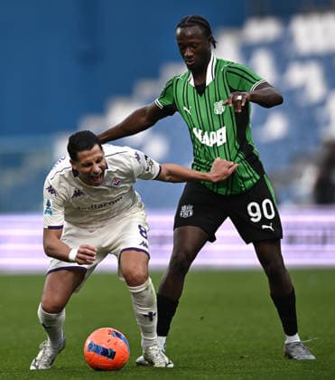 Mp Reggio Emilia 06 12 2025 - campionato di calcio serie A Sassuolo-Fiorentina foto Matteo Papini Image nella foto: Rolando Mandragora-Ismael Kone 