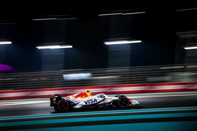F1 - ABU DHABI GRAND PRIX 2025 30 LAWSON Liam (nzl), Visa Cash App RB F1 Team VCARB02, action during the 2025 Formula 1 Abu Dhabi Grand Prix, 24th round of the 2025 FIA Formula One World Championship, WM, Weltmeisterschaft from December 05 to 07, 2025 on the Yas Marina Circuit, in Abu Dhabi, United Arab Emirates - Abu DhabiUnited Arab Emirates  Copyright: xXavixBonillax
