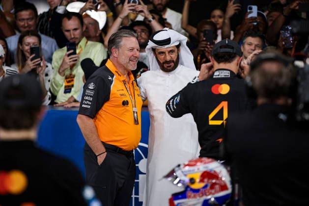 F1 - ABU DHABI GRAND PRIX 2025 BROWN Zak (usa), CEO of of McLaren Racing, portrait BEN SULAYEM Mohammed (uae), President of the FIA, portrait NORRIS Lando (gbr), McLaren F1 Team MCL39, portrait during the 2025 Formula 1 Abu Dhabi Grand Prix, 24th round of the 2025 FIA Formula One World Championship, WM, Weltmeisterschaft from December 05 to 07, 2025 on the Yas Marina Circuit, in Abu Dhabi, United Arab Emirates - Abu DhabiUnited Arab Emirates Copyright: xXavixBonillax