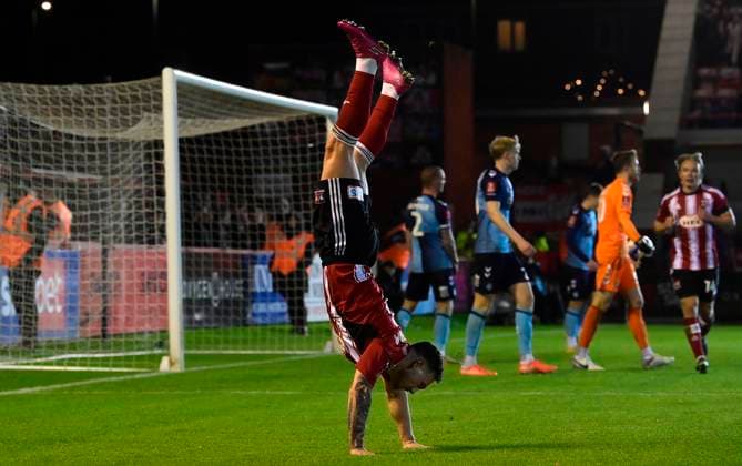 Exeter City v Wycombe Wanderers, Exeter, UK - 6 Dec 2025 Goal celebrations for Jayden Wareham of Exeter City during the FA Cup Second Round Match between Exeter City and Wycombe Wanderers at St James Park, Devon on 6 December 2025. Exeter St James Park Devon GBR Copyright: xTomxSandberg PPAUKx PPA-234582
