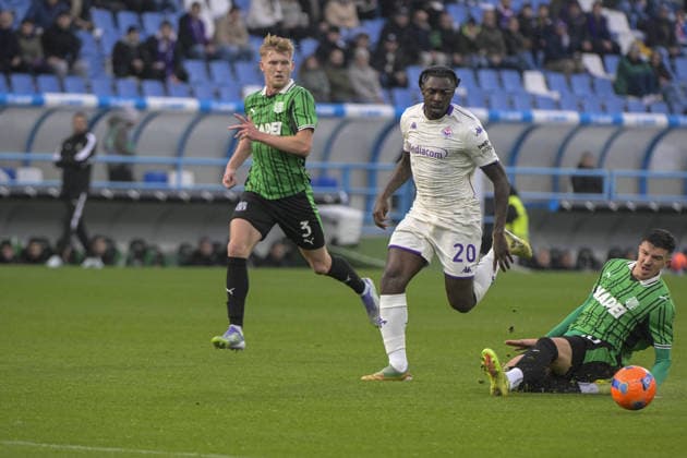 CALCIO - Serie A - US Sassuolo vs ACF Fiorentina Fiorentina s striker Moise Kean during US Sassuolo vs ACF Fiorentina, Italian soccer Serie A match in Reggio Emilia, Italy, December 06 2025 Reggio Emilia Italy  Copyright: xIPAxSport ABACAx