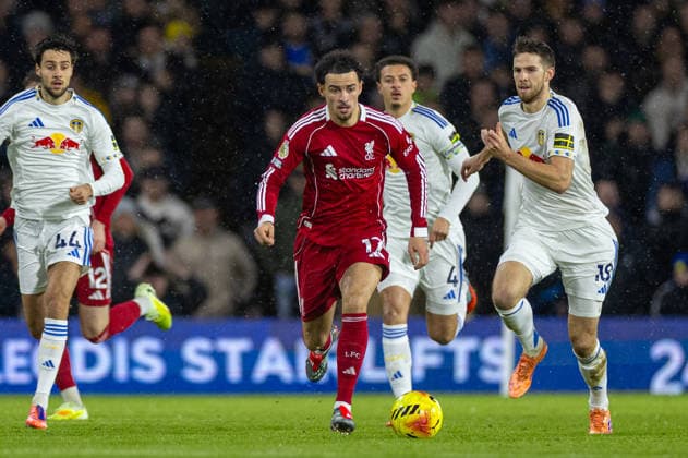 Football - FA Premier League - Leeds United FC v Liverpool FC LEEDS, ENGLAND - Saturday, December 6, 2025: Liverpool s Curtis Jones during the FA Premier League match between Leeds United FC and Liverpool FC at Elland Road. (Photo by David Rawcliffe Propaganda) LEEDS Elland Road YORKSHIRE ENGLAND  Copyright: xDavidxRawcliffex P2025-12-06-Leeds_Liverpool-60