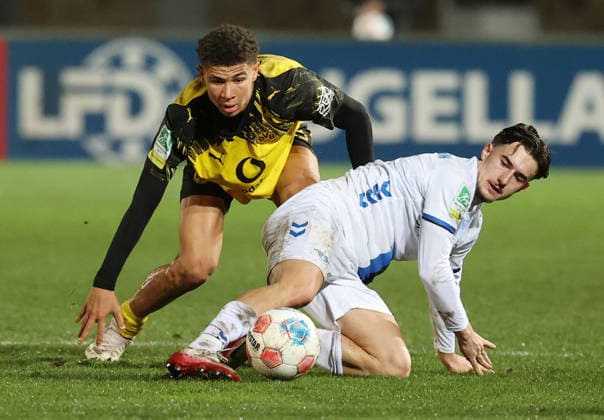 Saturday 06 12 2025, Season 2025 26, Regionalliga West, Matchday 18 at Stadion Rote Erde Dortmund, BVB Borussia Dortmund II SC Paderborn U23, Jordi Leander Paulina BVB II