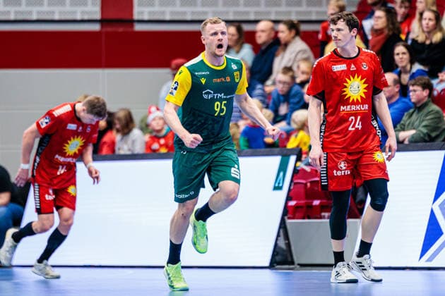 Jan von Boenigk VfL Eintracht Hagen, 95 cheers rejoices GER, TuS N Luebbecke vs VfL Eintracht Hagen, Handball, 2 Bundesliga, Matchday 14, Season 2025 2026, 06 12 2025 GER, TuS N Luebbecke vs VfL Eintracht Hagen, Handball, 2 Bundesliga, Matchday 14, Season 2025 2026, 06 12 2025 Luebbecke Copyright: xEibner-Pressefoto JanxRollingerx EP_JSK