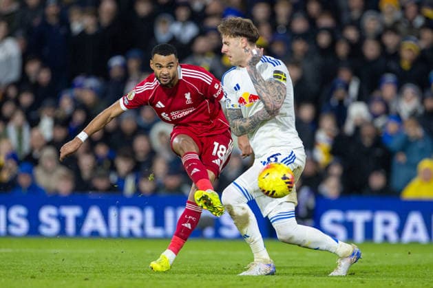 Football - FA Premier League - Leeds United FC v Liverpool FC LEEDS, ENGLAND - Saturday, December 6, 2025: Liverpool s Cody Gakpo during the FA Premier League match between Leeds United FC and Liverpool FC at Elland Road. (Photo by David Rawcliffe Propaganda) LEEDS Elland Road YORKSHIRE ENGLAND  Copyright: xDavidxRawcliffex P2025-12-06-Leeds_Liverpool-120