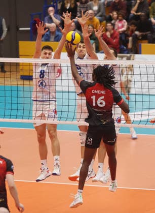 Ludwigsburg , Bundesliga , Barock Volleys MTV Ludwigsburg vs VfB Friedrichshafen , Nyherowo Omene Lubu
