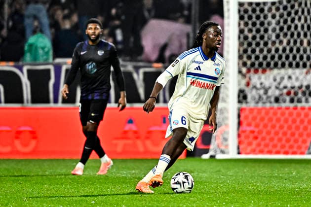 FOOTBALL : Toulouse vs Strasbourg - 15eme Journee de Ligue 1 McDonald S - Toulouse - 06 12 2025 Ismael Doukoure (rcs) Toulouse  Copyright: xThierryxBretonx