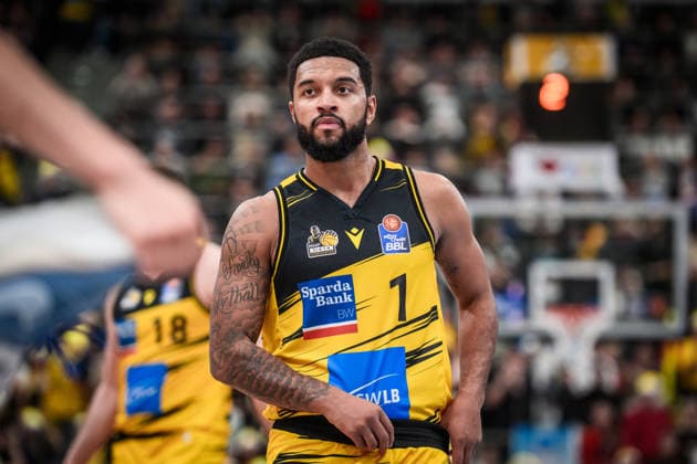 Darnell Edge MHP RIESEN Ludwigsburg, 01 GER, MHP Riesen Ludwigsburg VET CONCEPT Gladiators Trier, easycredit BBL, Basketball, Bundesliga, 9 Matchday, Season 2025 2026, 06 12 2025 GER, MHP Riesen Ludwigsburg VET CONCEPT Gladiators Trier, easycredit BBL, Basketball, Bundesliga, 9 Matchday, Season 2025 2026, 06 12 2025 Ludwigsburg Copyright: xSandyxDinkelackerx EP_SDR