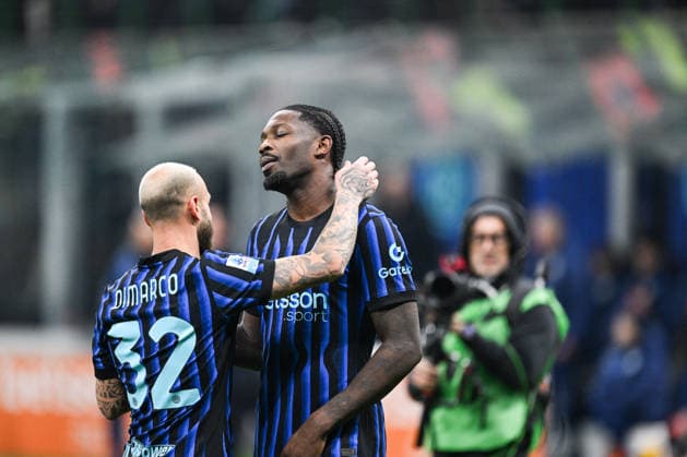 CALCIO - Serie A - Inter - FC Internazionale vs Como 1907 Marcus Thuram of Fc Inter celebrating after a goal during the Italian Serie A football match between Inter FC Internazionale and Calcio Como on December 5th 2025 at Giuseppe Meazza San Siro Siro stadium in Milan, Italy Milan Italy  Copyright: xIPAxSport ABACAx