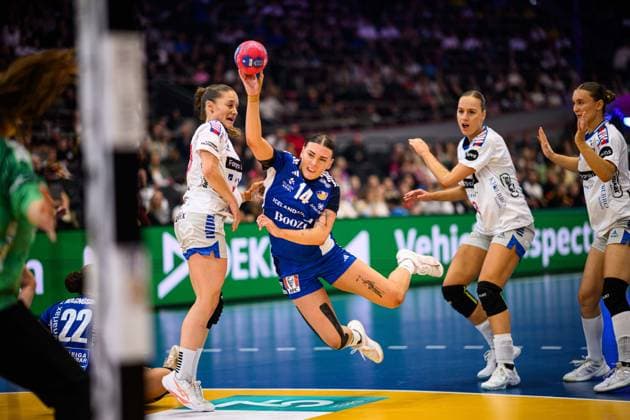 DORTMUND, GERMANY - 6 DECEMBER, 2025: Elisa Eliasdottir - Women s Handball World Championship, WM, Weltmeisterschaft 2025 Faroe Island - Island at Westfallenhalle.  Copyright: xVitaliixKliuievx