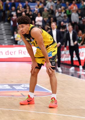BAU 06 12 2025 Ludwigsburg Basketball MHP Riesen Ludwigsburg vs Gladiators Trier, Brandon Tischler LB disappointed