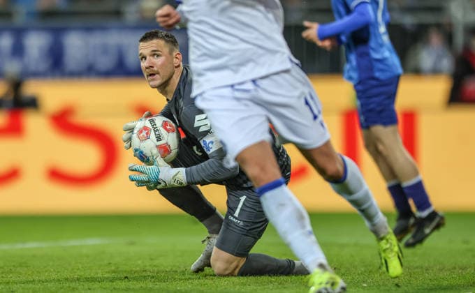GER, Darmstadt, SV Darmstadt 98 vs Karlsruher SC, 2 Bundesliga, Football, DFB, Season 2025 2026, Merck Stadion am Böllenfalltor, 15 Matchday in picture Marcel Schuhen SV Darmstadt 98 1 DFB DFL REGULATIONS PROHIBIT ANY USE OF PHOTOGRAPHS AS IMAGE SEQUENCES AND OR QUASI VIDEO, 06 12 2025 Copyright: HMBxMedia HendrikxHamelau