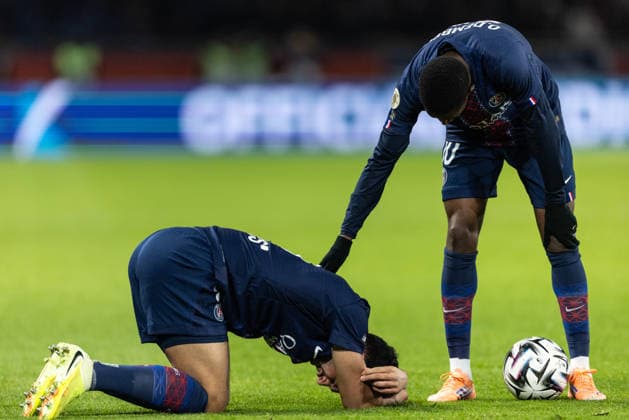 Paris Saint-Germain FC v Stade Rennais FC - Ligue 1 McDonald s Goncalo Ramos of Paris Saint-Germain (L) and Ousmane Dembele of Paris Saint-Germain (R) participate in the French L1 football match between Paris Saint-Germain (PSG) and Stade Rennais FC at the Parc des Princes stadium in Paris. Paris France  Copyright: xIbrahimxEzzatx originalFilename:ezzat-notitle251206_npVrn.jpg