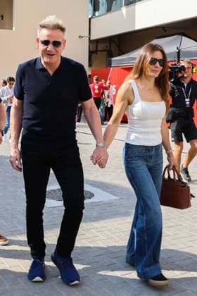 F1 Abu Dhabi Grand Prix 2025 Gordon Ramsay with his wife Tama Ramsay ahead Formula 1 Abu Dhabi Grand Prix at Yas Marina Circuit on December 7th, 2025 in Abu Dhabi, United Arab Emirates. Abu Dhabi United Arab Emirates  Copyright: xBeataxZawrzelx originalFilename:zawrzel-f1abudha251207_npaaq.jpg