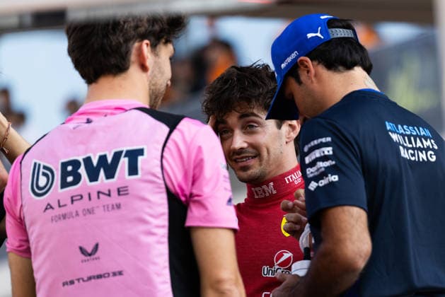 December 7, 2025, Abu Dhabi, Abu Dhabi, United Arab Emirates: 16 CHARLES LECLERC (MCO, Scuderia Ferrari F1 Team) 10 PIERRE GASLY (FRA, Alpine F1 Team) 55 CARLOS SAINZ (ESP, Williams Racing F1 Team) during the drivers parade on race day (Sunday) at the Formula 1 Etihad Airways Abu Dhabi Prix 2025 at the Yas Marina Circuit in Abu Dhabi, United Arab Emirates Abu Dhabi United Arab Emirates - ZUMAr193 20251207_zsp_r193_076 Copyright: xSaraxRuffonix
